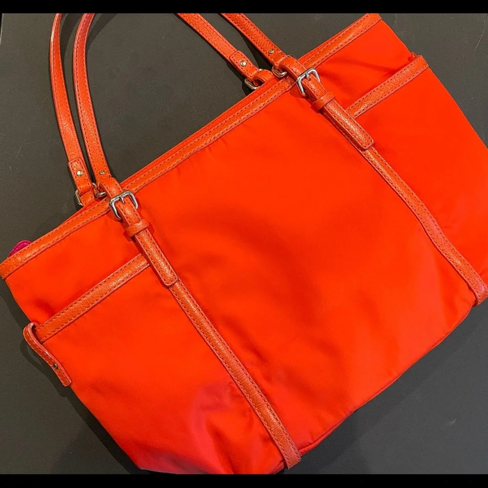 Kate Spade New York Vintage Nylon Tote with Leather Trim. Good condition.
